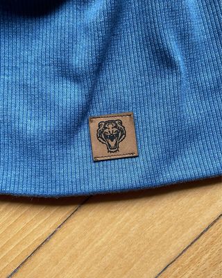 Berretto a costine azzurro/carta da zucchero