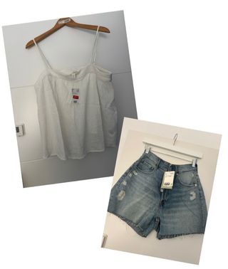 Conjunto blusa y shorts vaqueros sin estrenar