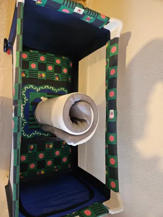 Cuna de viaje plegable con colchón