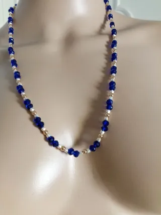 Collana cristallo austriaco blu