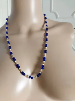 Collana cristallo austriaco blu