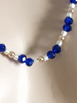 Collana cristallo austriaco blu