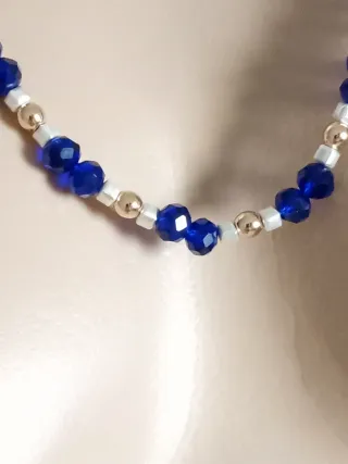 Collana cristallo austriaco blu