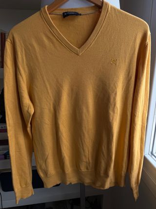 Jersey Hackett V-Neck Mostaza