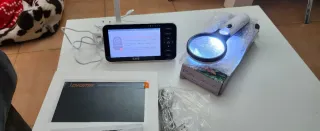 Lote varios: Marco fotos digital y lupa