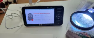 Lote varios: Marco fotos digital y lupa