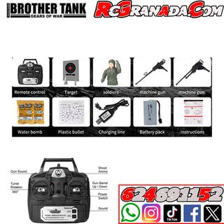 TANQUE USA M1A2 DESERT STORM RTR 1:18 BROTHER TANK