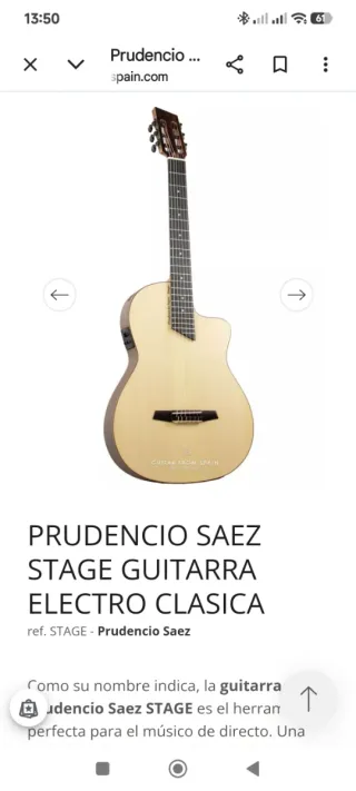 Guitarra prudencio Sáez modelo stage
