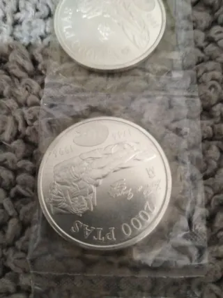 Moneda Plata 2000 Pesetas 1996 Juan Carlos I