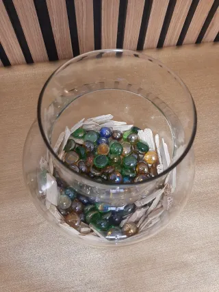 Portavelas metálico- Jarron bolas- Jarron esferas