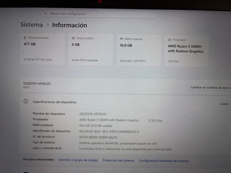 PORTÁTIL GAMING LENOVO IDEAPAD 3 IMPECABLE afbeelding 4