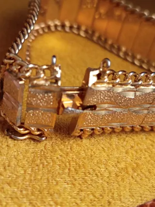 Pulsera vintage eslabones dorados