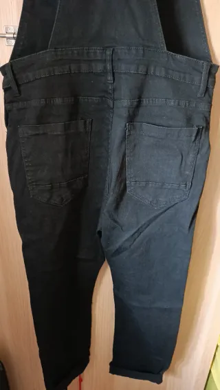 Pantalón peto vaquero negro T-M
