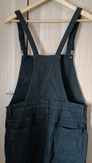 Pantalón peto vaquero negro T-M