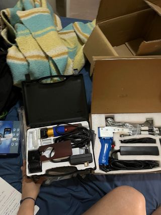 Pistola para hacer alfombras nueva