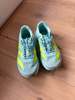 Adidas Adizero Evo SL Teal/Yellow Running Shoes