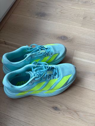 Adidas Adizero Evo SL Teal/Yellow Running Shoes