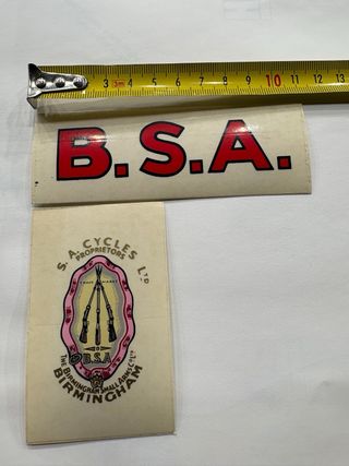 Adhesivos B.S.A. Cycles Birmingham
