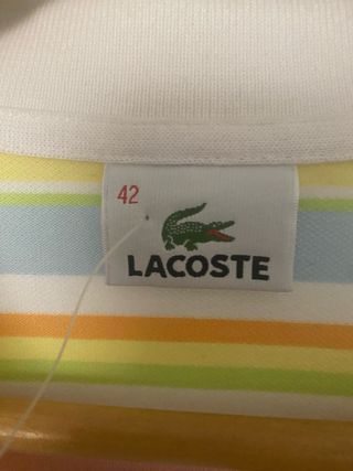 Polo Lacoste Rayas Multicolor Talla 42
