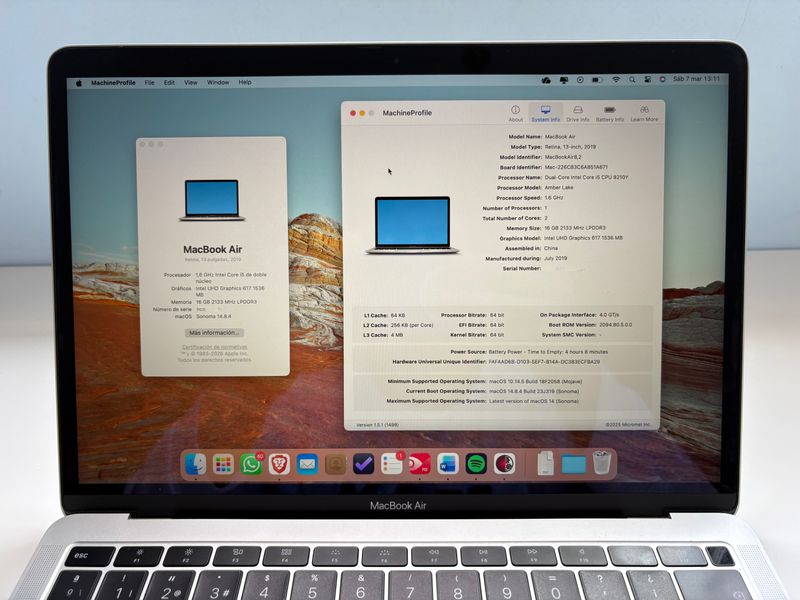 MacBook Air 2019 16GB 128GB Gris Espacial afbeelding 2