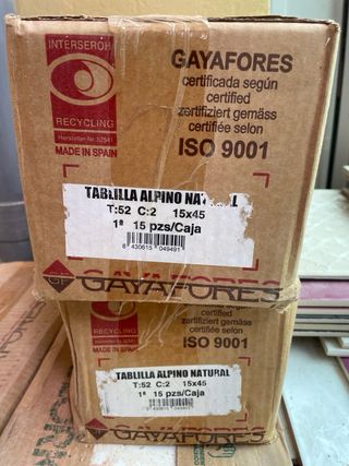 52 Baldosas de color madera de 15x45