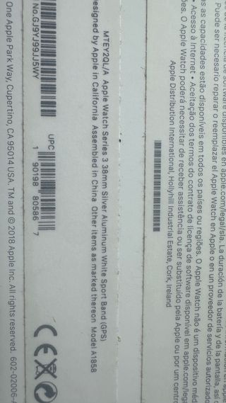 Apple Watch Serie 3 Plata 38mm