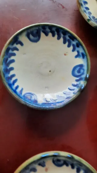 Juego Cerámica Níjar Albox Azul y Blanco