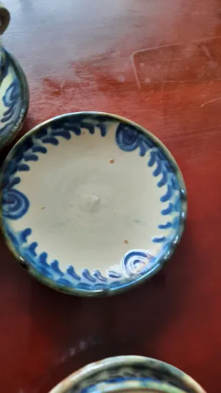 Juego Cerámica Níjar Albox Azul y Blanco