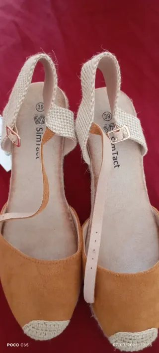 Alpargatas simTact Beige/Naranja Talla 39