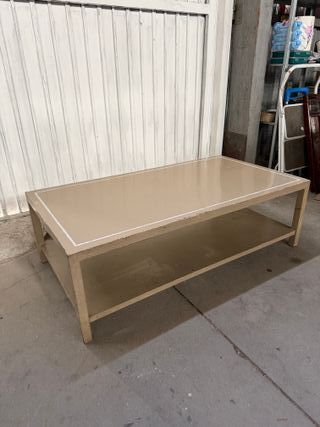 Mesa de centro metalica vintage 130x70x40 cm