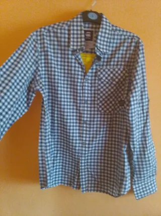 Camisa G-Star RAW cuadros azul y blanco Talla M