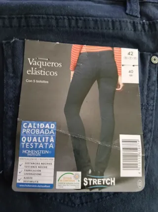 Pantalón vaquero elástico azul
