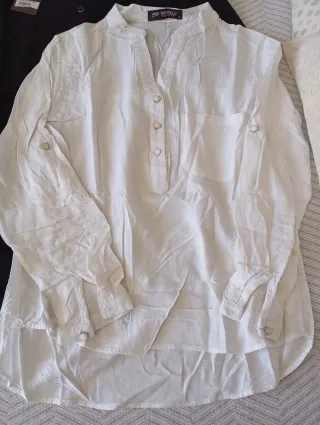 Lote 2 camisas cuello mao S/36