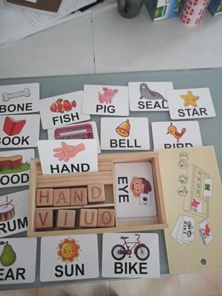 Juego madera deletrear inglés
