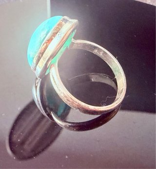 Anillo de Amazonita Natural en Plata