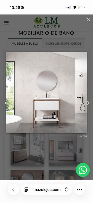 Mueble de baño y espejo