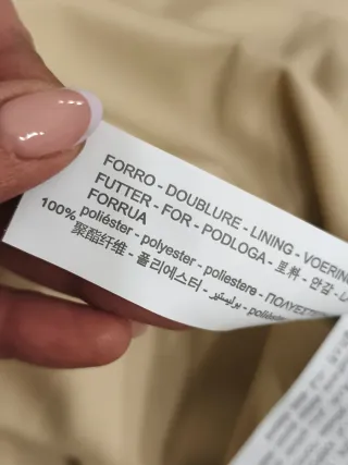 Falda Zara gasa beige larga talla S