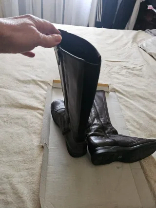 Botas altas de piel mujer