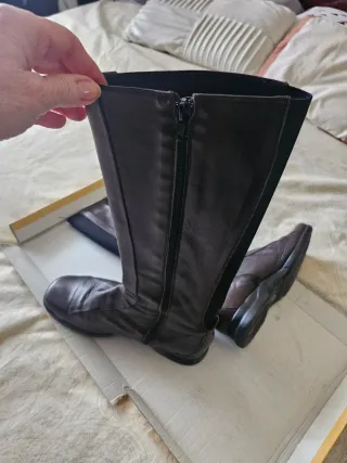 Botas altas de piel mujer