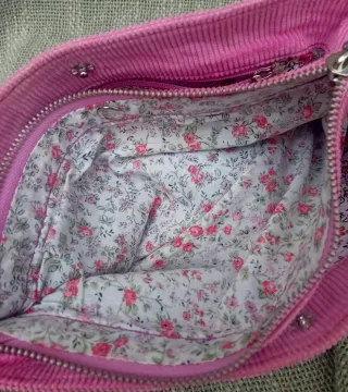 Bolso de hombro rosa