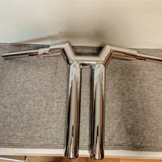 Manillar moto custom cromado robusto