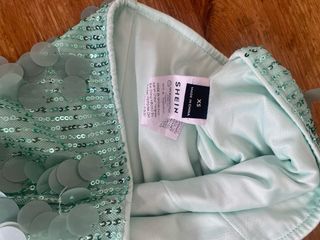 Minifalda turquesa con lentejuelas