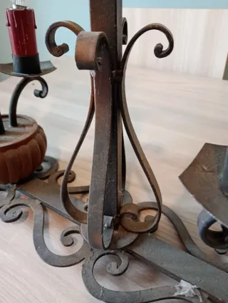 Lampadario Ferro Battuto Rustico 4 Luci