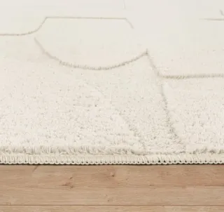 Tappeto soggiorno pelo lungo beige