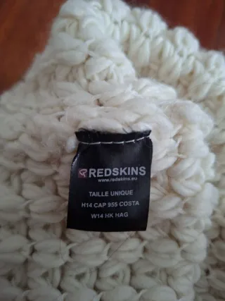 Gorro Redskins de lana blanco