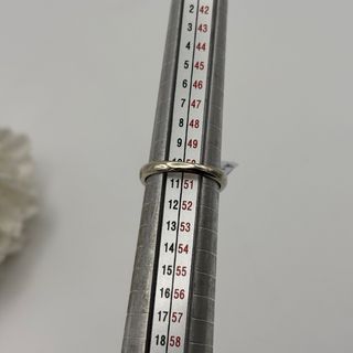 Anillo oro blanco 14kt con gema azul