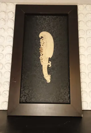 Daga China Jade Natural Decorativa