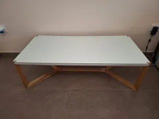 Mesa de sofa con cristal