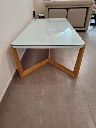 Mesa de sofa con cristal