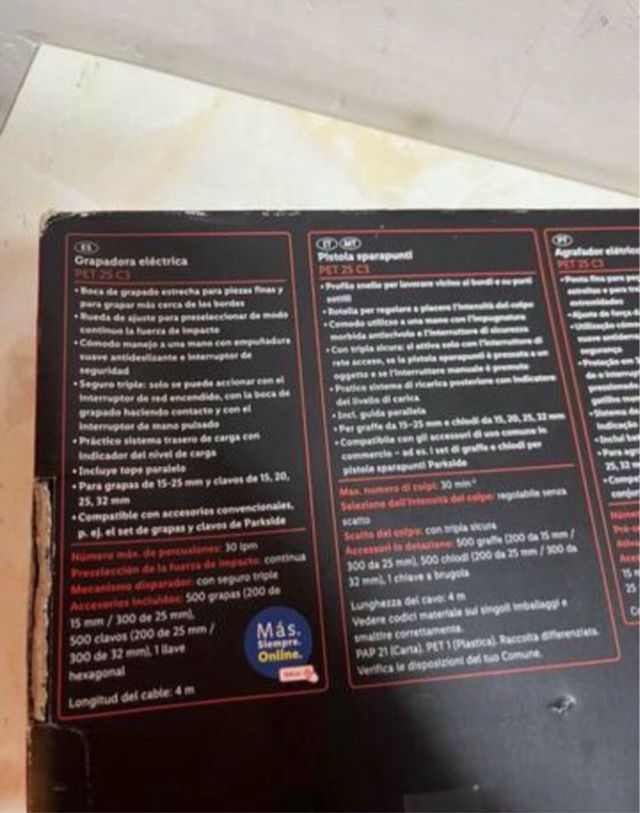 Grapadora Clavadora Parkside